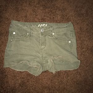 Olive green shorts